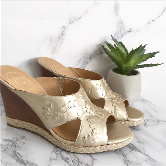 Jack Rogers Shoes - Jack Rogers Gold Wedges